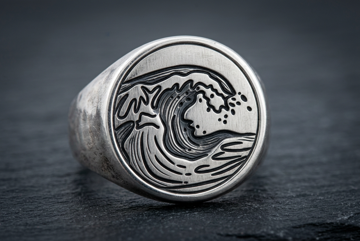 The wave of life signet ring