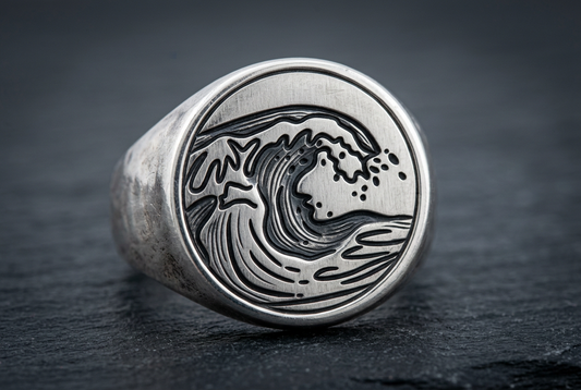 The wave of life signet ring
