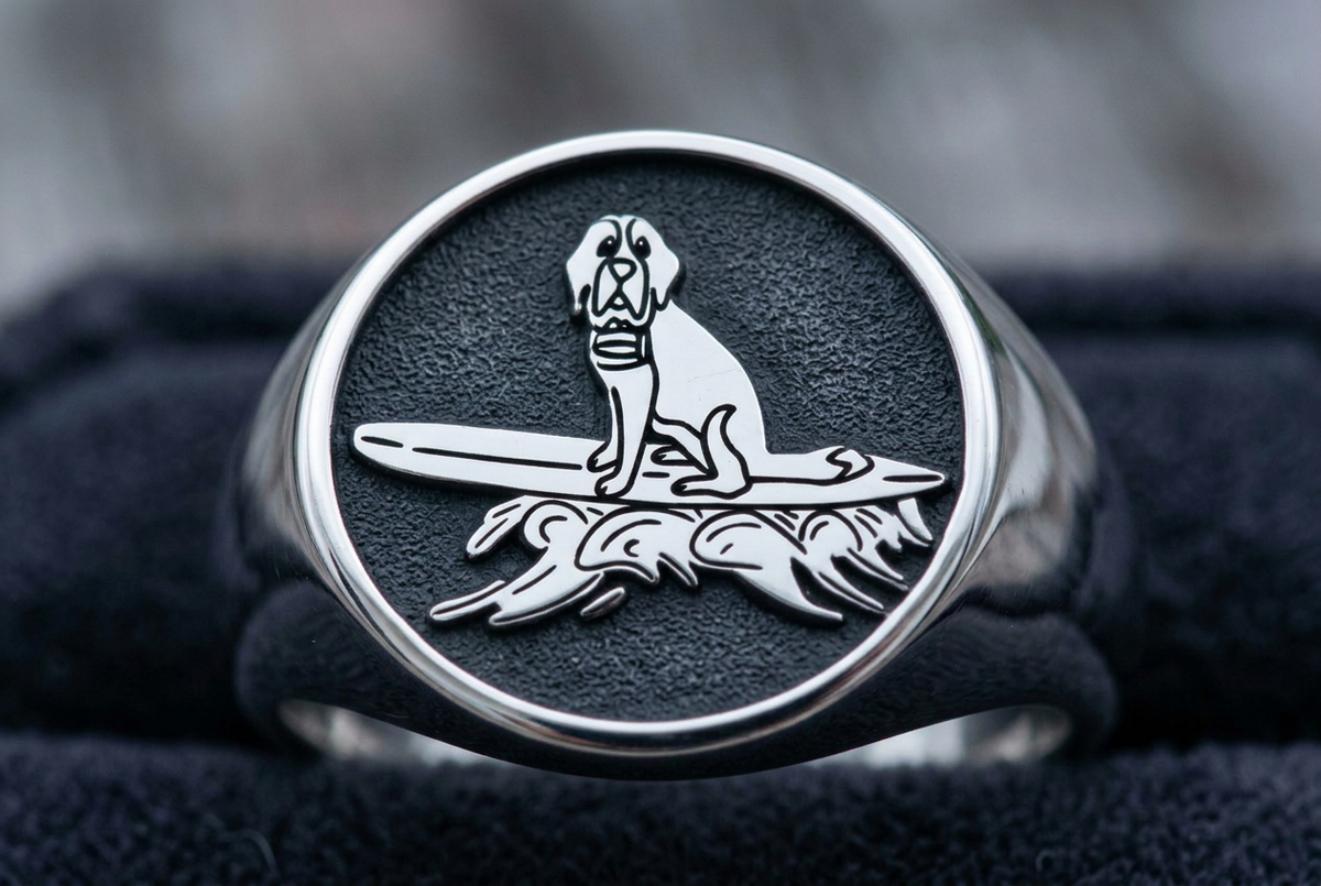 BIB – Bernhardiner in Bali signet ring
